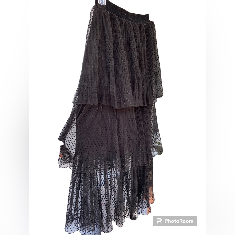 Lacey Black Layered Ruffle Skirt - Zara